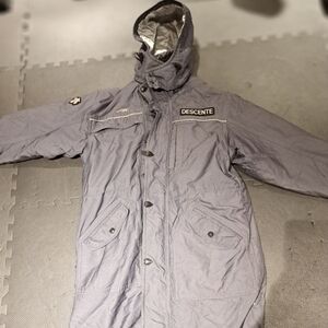 Dessente full length ski coat grey